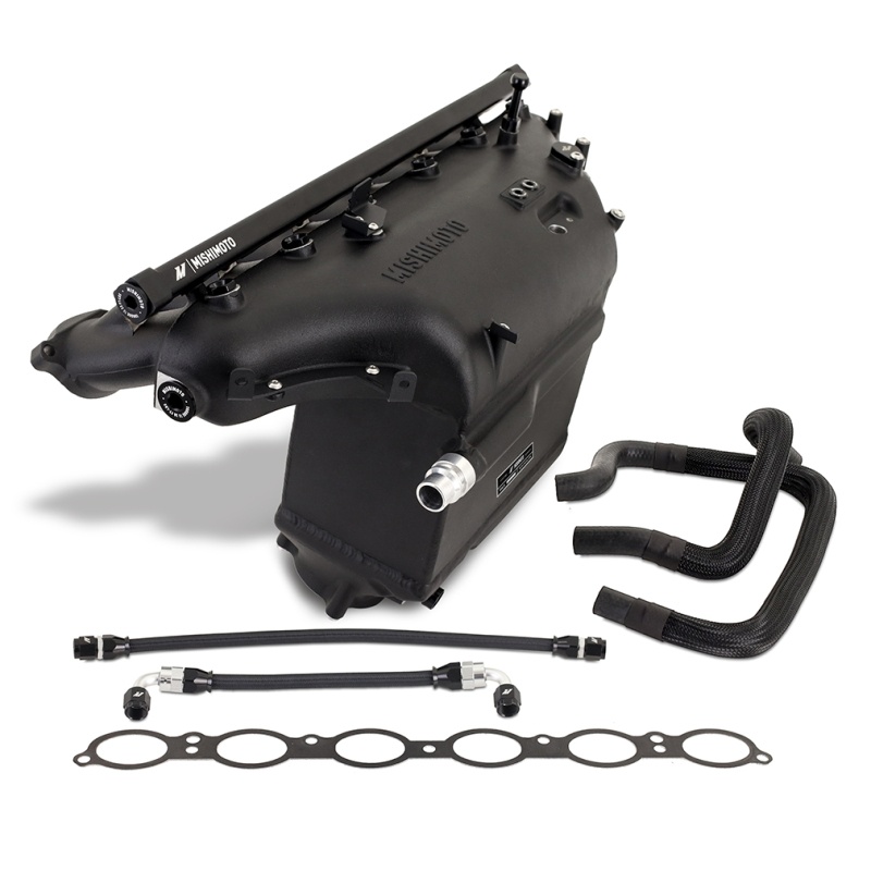 Mishimoto MMINT-G80-21BK black bar-and-plate charge air cooler manifold for BMW S58 engines