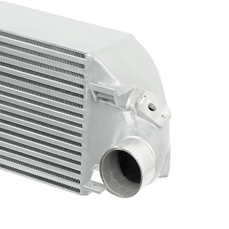 Elliptical cold-side intercooler pipe designed to clear a larger Mishimoto radiator