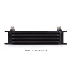 Mishimoto Universal 10-Row Oil Cooler Kit MMOC-UBK with black anodized bar-and-plate core