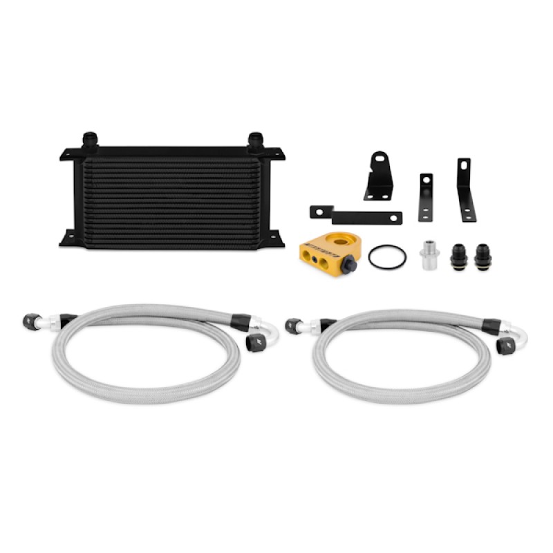Stainless steel braided hoses with -10AN fittings included in Mishimoto S2000 oil cooler kit