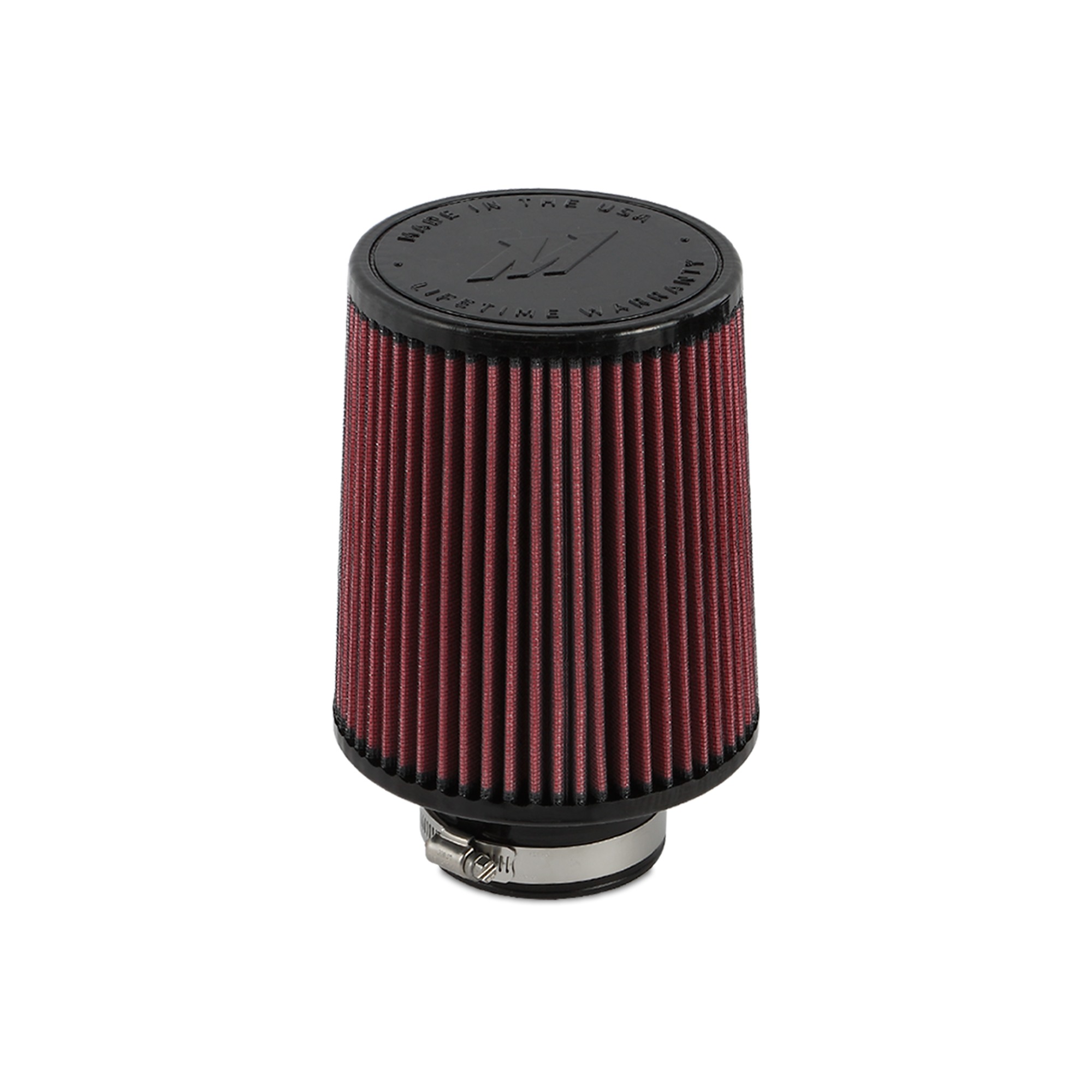 Mishimoto MMAF-3007 high-flow air filter shown for street, track, and trail use