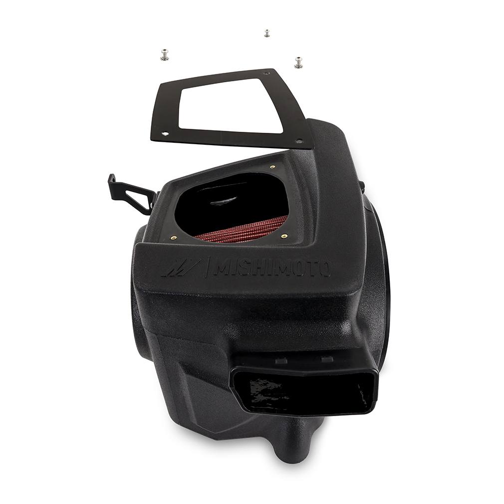 Removable clear airbox lid on Mishimoto Ford Bronco 2.7L EcoBoost cold air intake