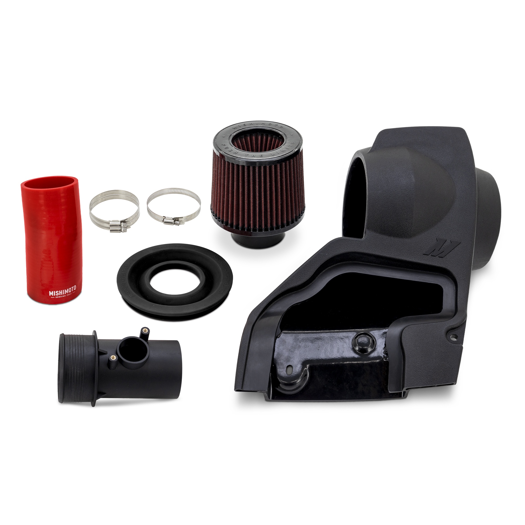 Injection-molded MAF housing with glass fiber-reinforced nylon from Mishimoto Civic Si intake