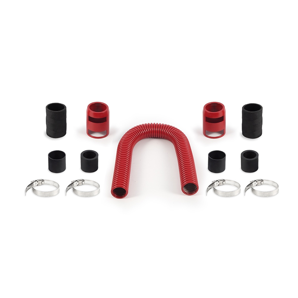 Mishimoto MMAH-U24RD red flexible stainless steel universal hose for custom cooling routing