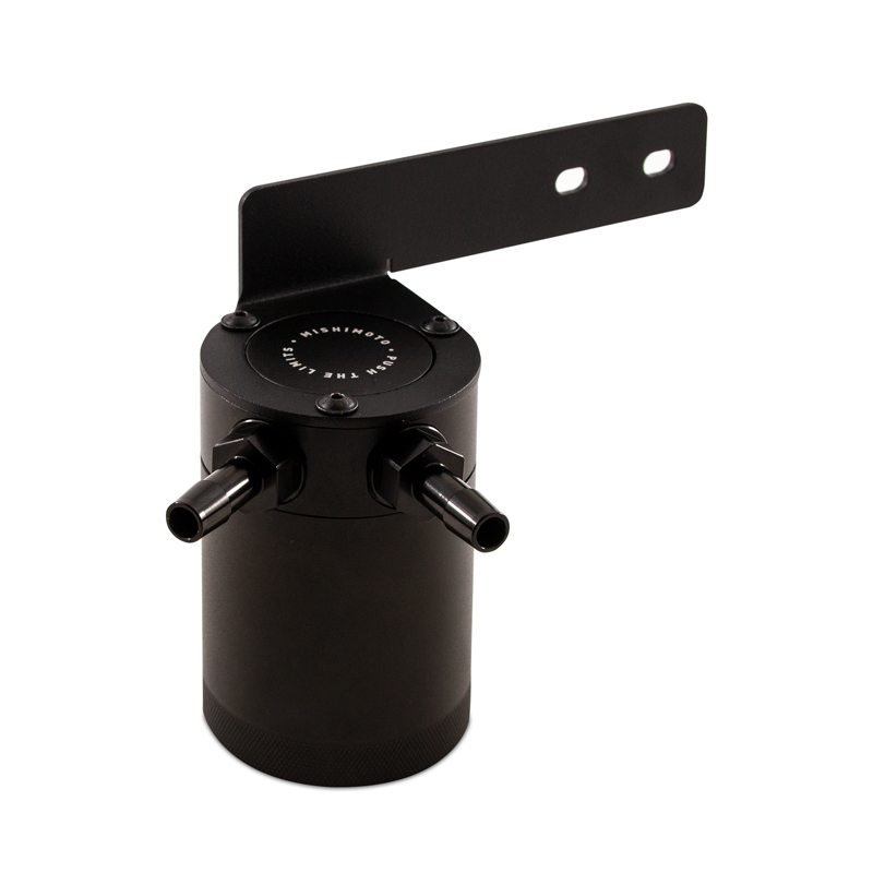 Application-specific Mishimoto mounting bracket for FK8/FL5 firewall, shown in black finish
