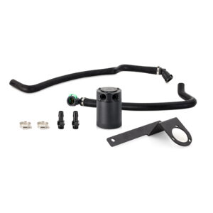 Mishimoto MMBCC-EST-20PBE black anodized catch can kit for 2020-2025 Ford Explorer ST 3.0L EcoBoost