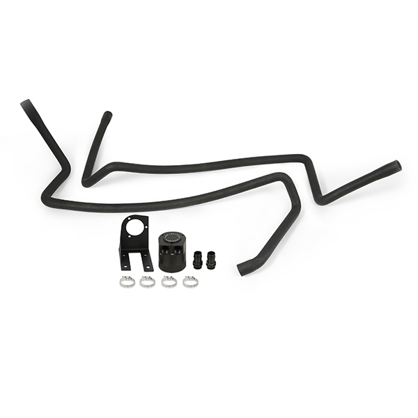 Mishimoto MMBCC-F2D-03BE black baffled oil catch can for 2003-2007 Ford 6.0L Powerstroke