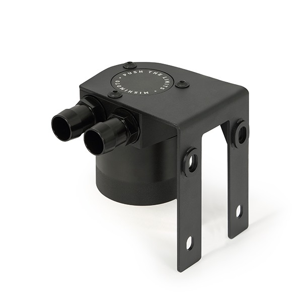 3mm thick steel mounting bracket, gusseted and powder-coated black, for Mishimoto catch can kit