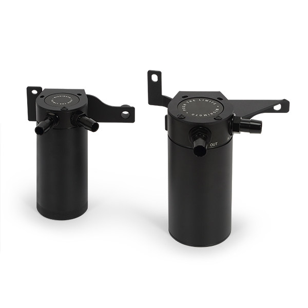 Close-up of twist-off 6061-T6 billet aluminum catch can with 3.1-inch outside diameter
