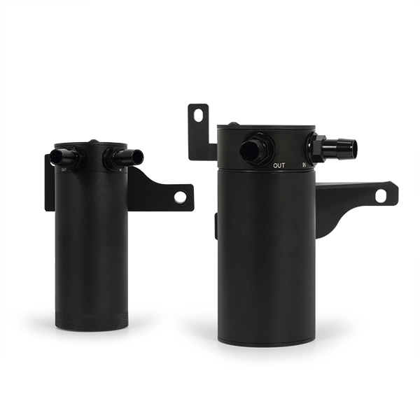 Powder coated steel mounting bracket for Mishimoto F-150 EcoBoost catch can kit