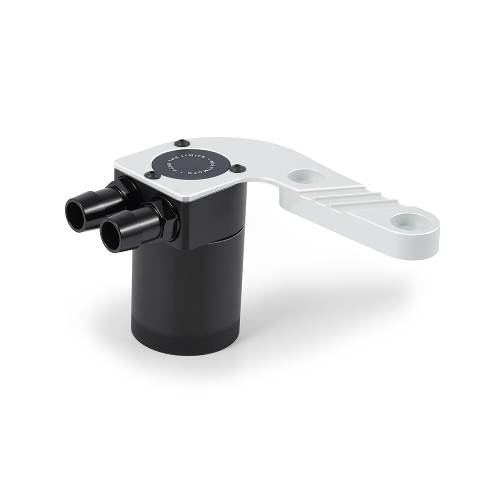 Billet 6061-T6 aluminum catch can with anodized finish and twist-off lid design