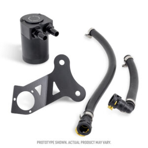 Mishimoto MMBCC-MUS4-24 oil catch can kit for 2024+ Ford Mustang 2.3L EcoBoost, black anodized finish