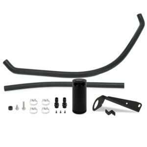 Mishimoto MMBCC-RAM-19PBE black anodized baffled oil catch can for 2019-2024 Ram 1500 5.7L Hemi