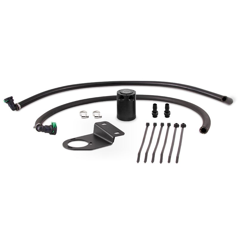 Mishimoto black anodized baffled oil catch can kit for 2019-2023 Ford Ranger 2.3L EcoBoost