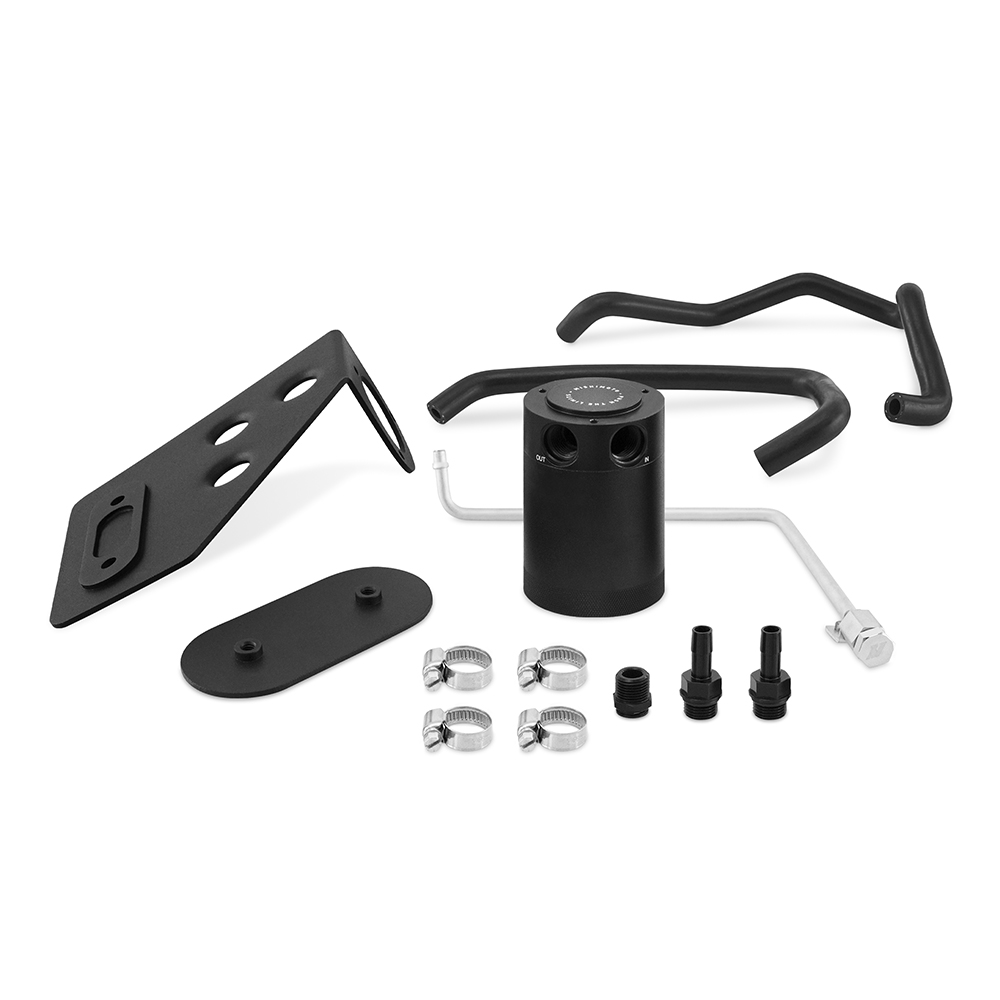Mishimoto MMBCC-SUP-20CBE baffled oil catch can kit for 2020+ Toyota GR Supra B58 engine