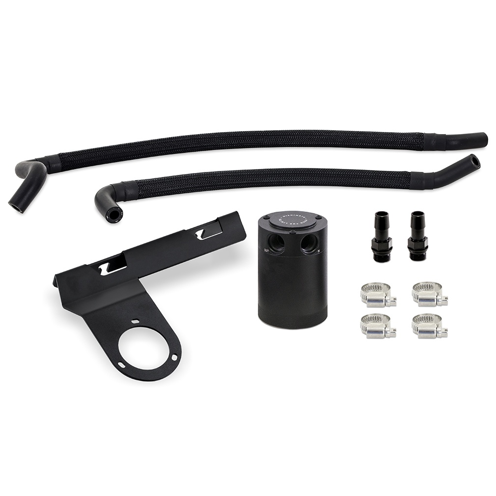 Mishimoto MMBCC-Z-23P black anodized billet aluminum PCV oil catch can for 2023+ Nissan Z