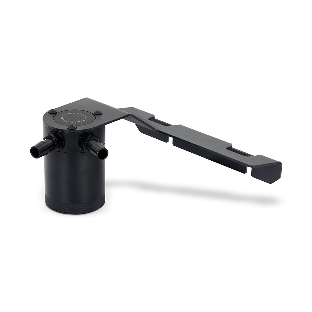 Mishimoto oil catch can kit with steel powder-coated bracket and pre-formed hoses for Nissan Z