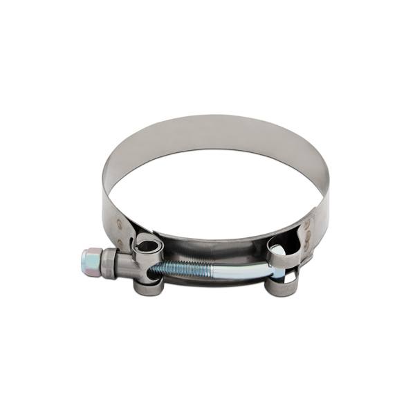 Mishimoto MMCLAMP-325 stainless steel T-bolt clamp with self-locking nut, silver plain finish