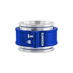 Mishimoto Quick Release Clamp Assembly in blue anodized 6061-T6 billet aluminum, MMCLAMP-QD-25BL