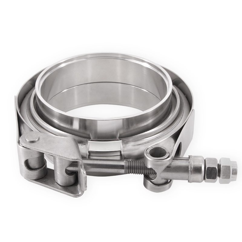 Mishimoto MMCLAMP-VS-175 1.75-inch stainless steel V-band clamp with polished silver finish