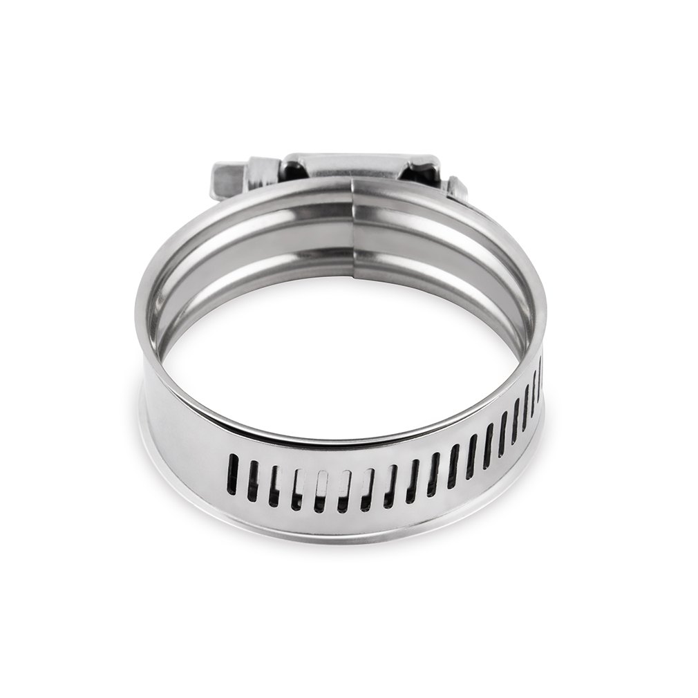 Mishimoto High Torque Protective Worm Gear Clamp MMCLAMP-WGP-39 in stainless steel with silver plain finish