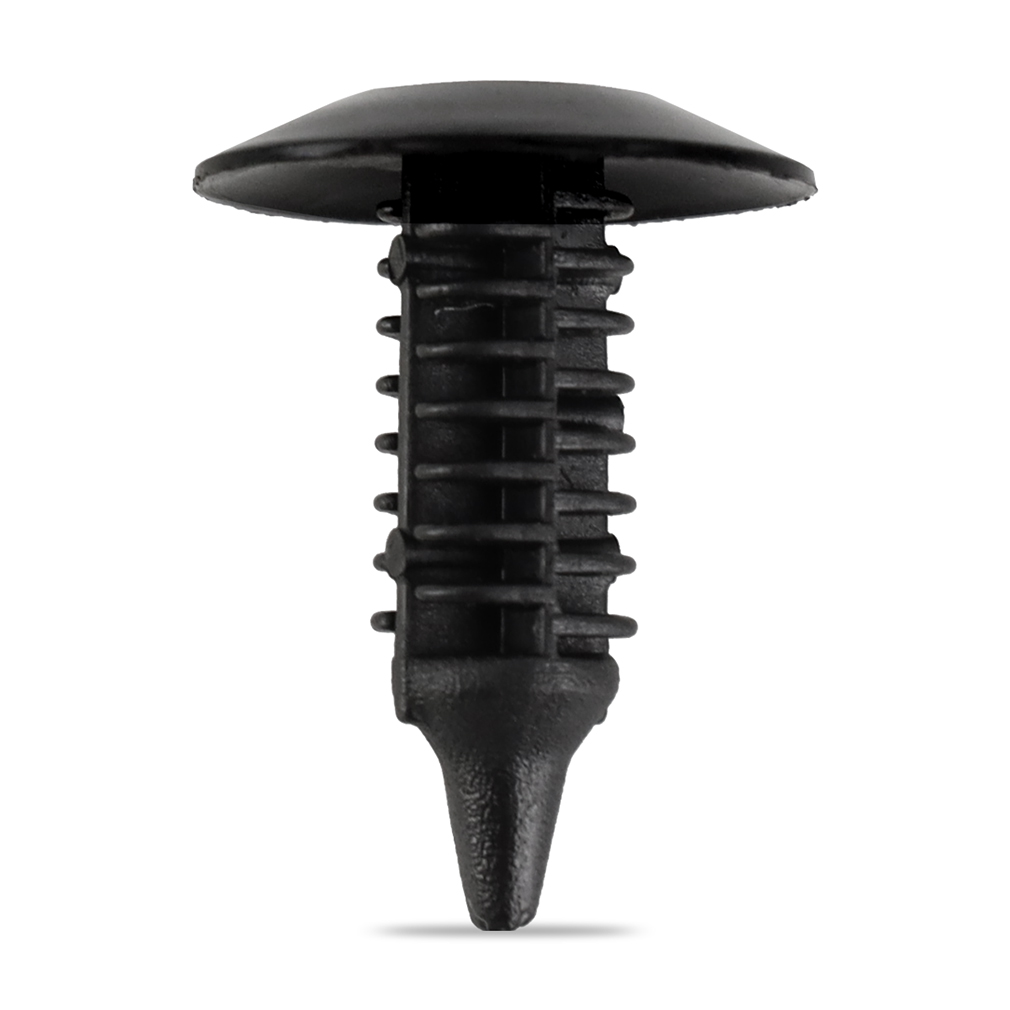 Mishimoto MMCP-04 black nylon Tree Clips shown in a 40-piece pack