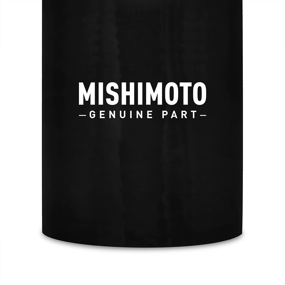 Mishimoto black silicone elbow coupler shown at 45-degree angle