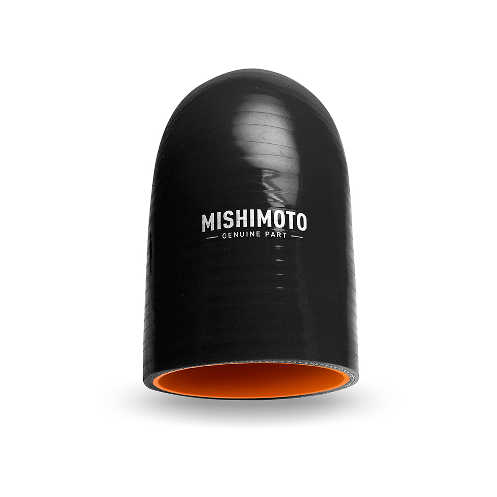 4-inch outer diameter Mishimoto silicone elbow coupler, black, 90-degree angle