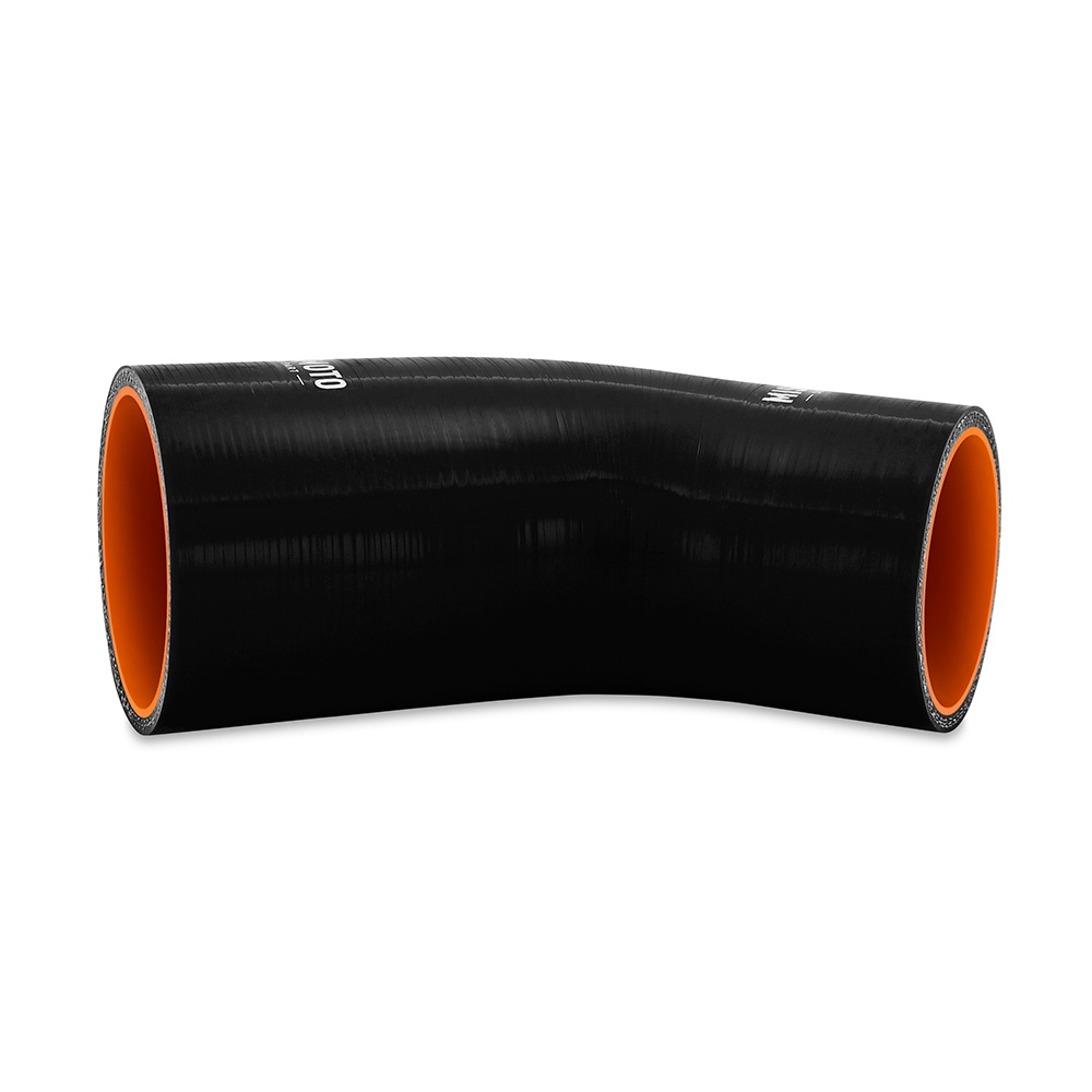 Close-up of four-layer silicone construction on Mishimoto 45-degree transition coupler