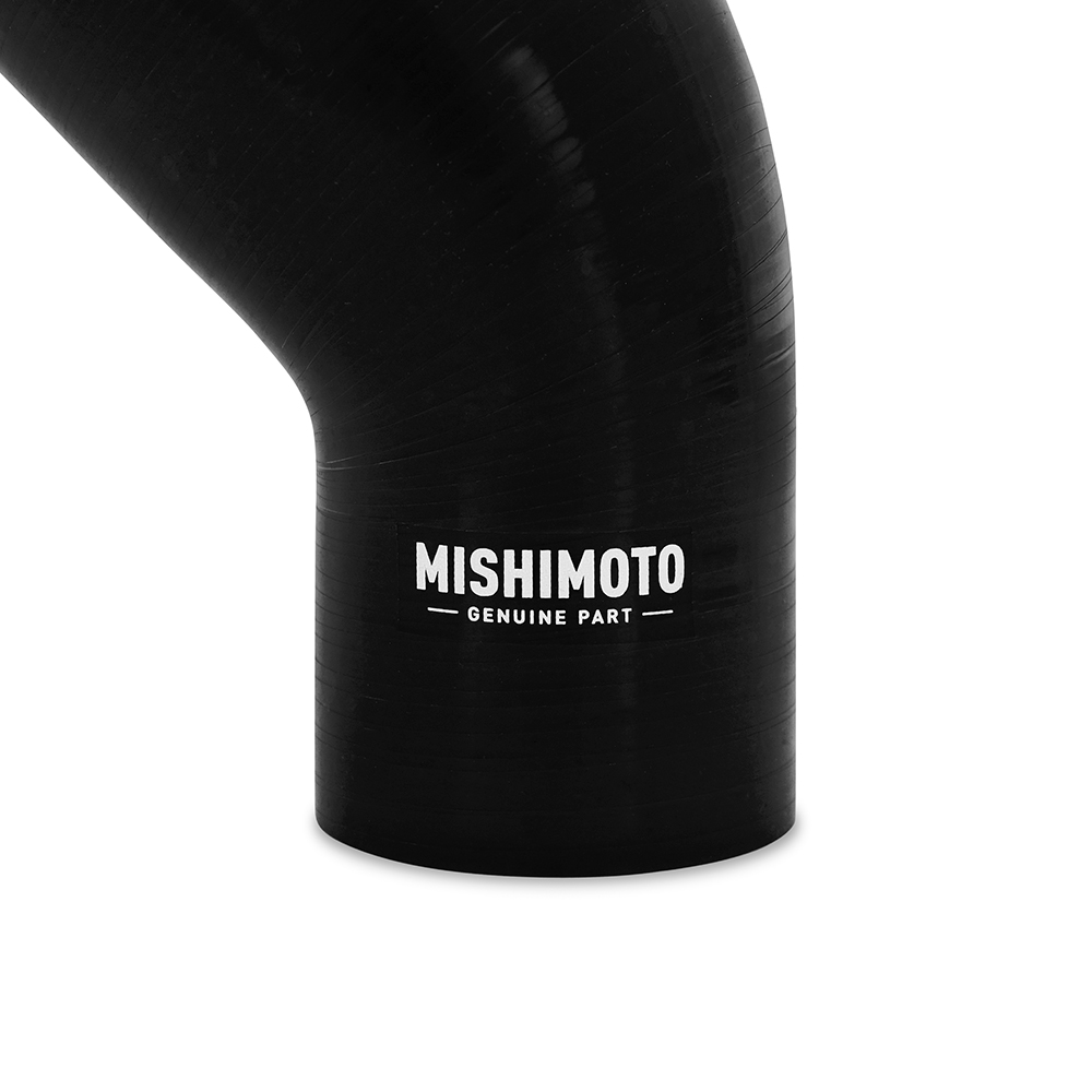 Close-up of Mishimoto silicone coupler showing four-layer silicone construction with embedded fibers