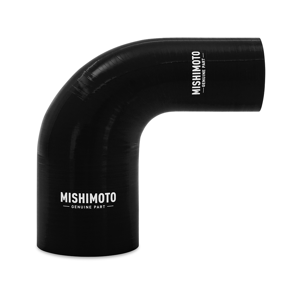Mishimoto MMCP-R90-2030BK black silicone 90-degree transition coupler for air intake and coolant systems
