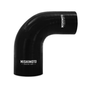 Mishimoto black 90-degree silicone transition coupler MMCP-R90-2530BK for coolant or air intake piping