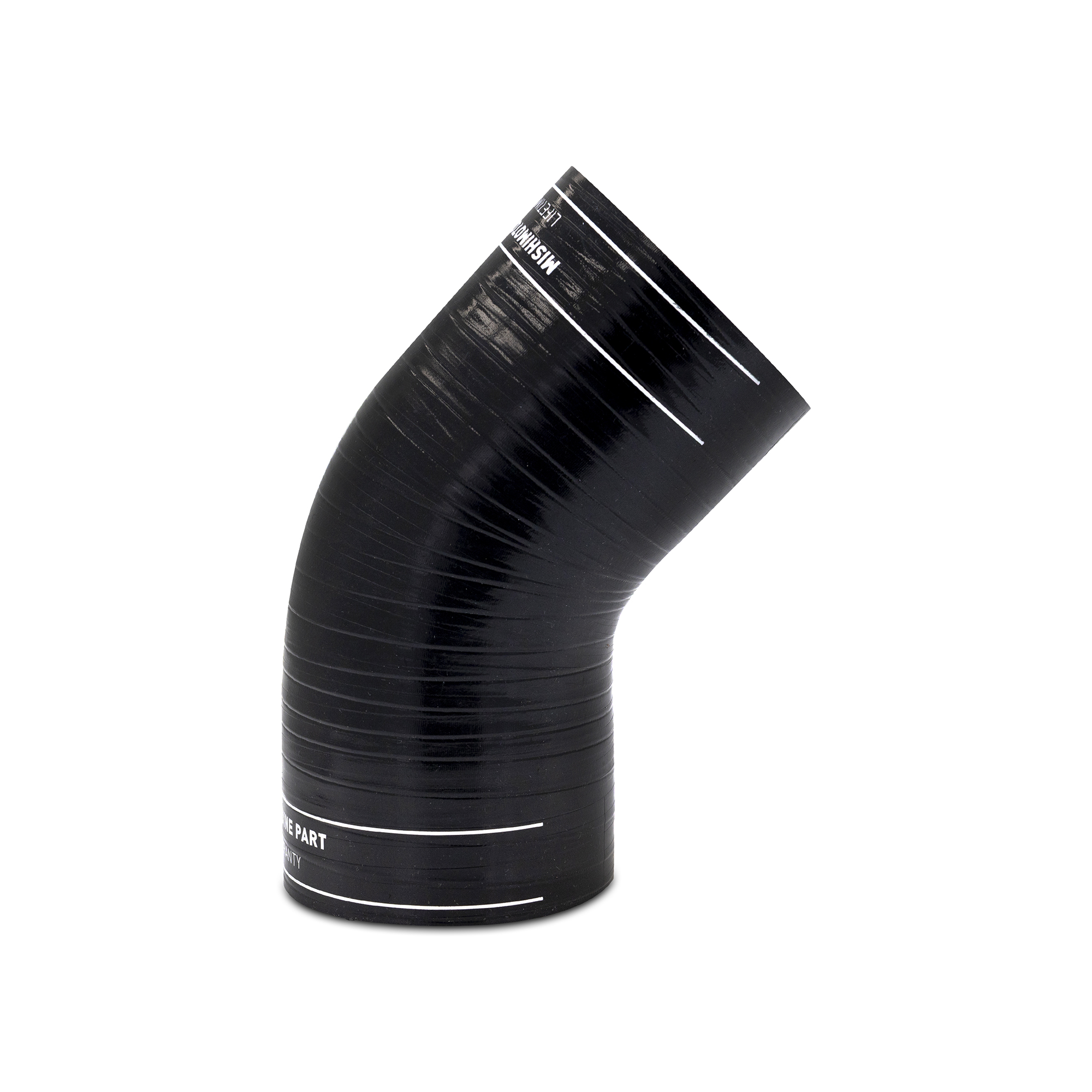 45-degree angle silicone intercooler coupler, 4.43 inch outer diameter, 8.15 inch length