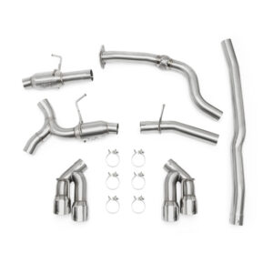 Mishimoto MMEXH-CAM4-16QTPP polished quad tip cat-back exhaust for Chevrolet Camaro 2.0T