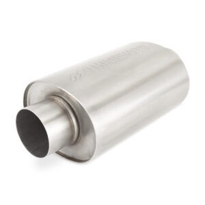 Mishimoto MMEXH-RES-25BR universal 2.5-inch 304 stainless steel resonator with satin finish