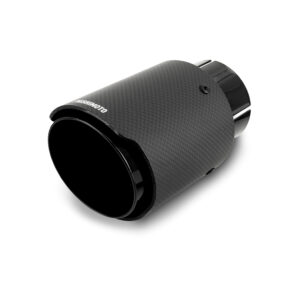 Mishimoto MMEXH-TIP-CF3BK carbon fiber exhaust tip with black chrome stainless-steel base