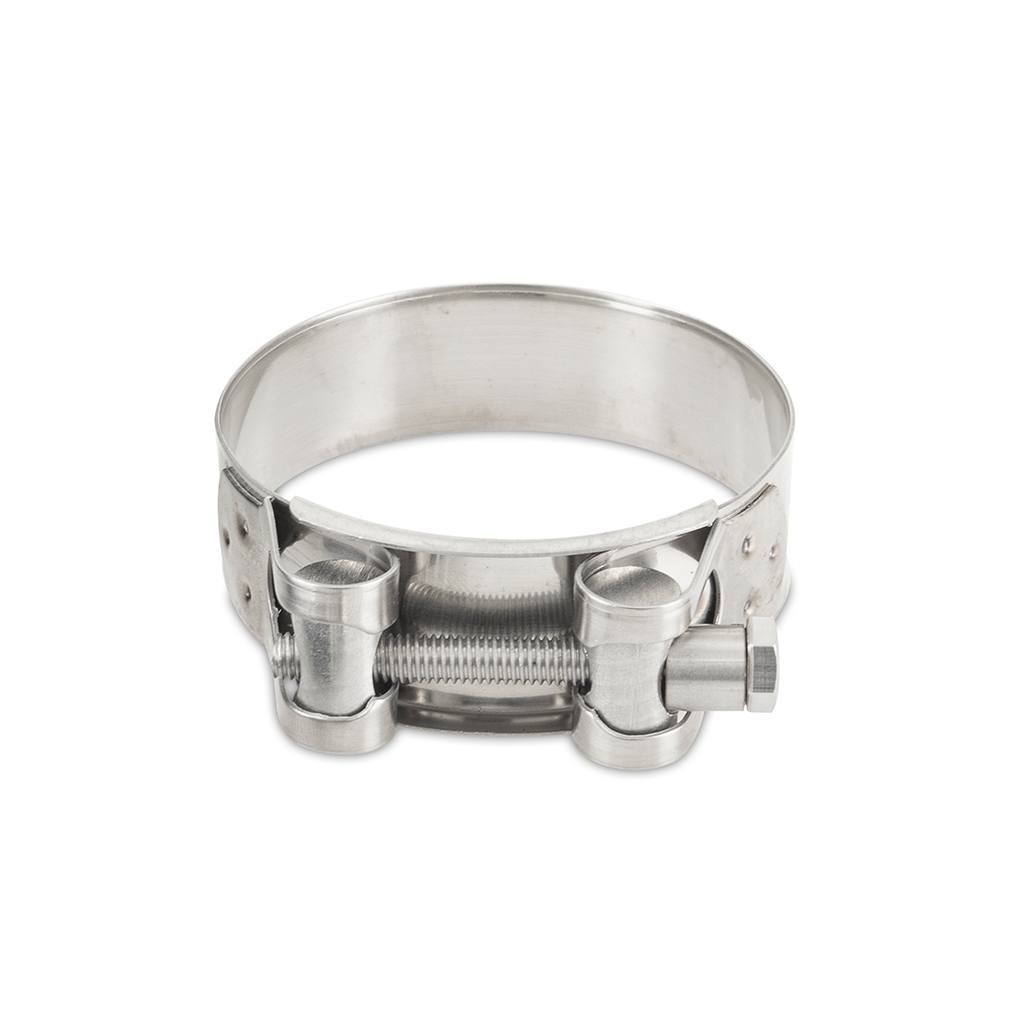 Included slip-on exhaust clamp for securing the Mishimoto carbon fiber exhaust tip