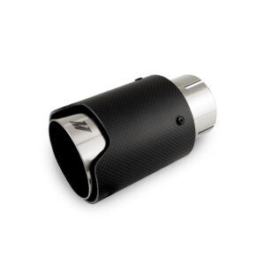 Mishimoto MMEXH-TIP-CFM25P carbon fiber exhaust tip with polished 304 stainless-steel base