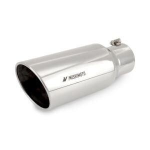 Mishimoto MMEXH-TIP-DSL46 polished 304 stainless steel 6-inch slash-cut diesel exhaust tip