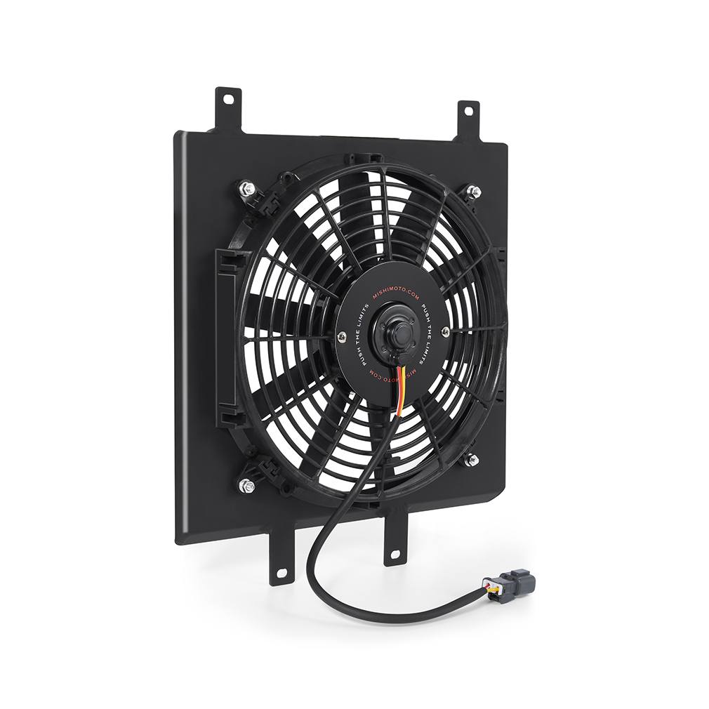 Mishimoto 12-inch slim electric fan included with Civic fan shroud kit, rated 1150 CFM