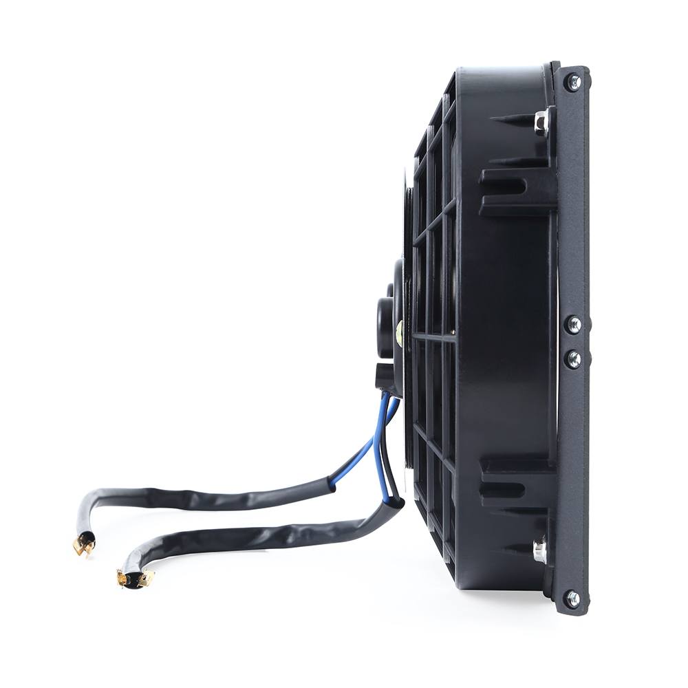 Mishimoto Heavy-Duty Bar-and-Plate Fluid Cooler Fan Shroud with dual 8-inch Slim Electric Fans