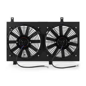 Mishimoto MMFS-RX8-04BK black aluminum fan shroud kit for 2004-2008 Mazda RX-8