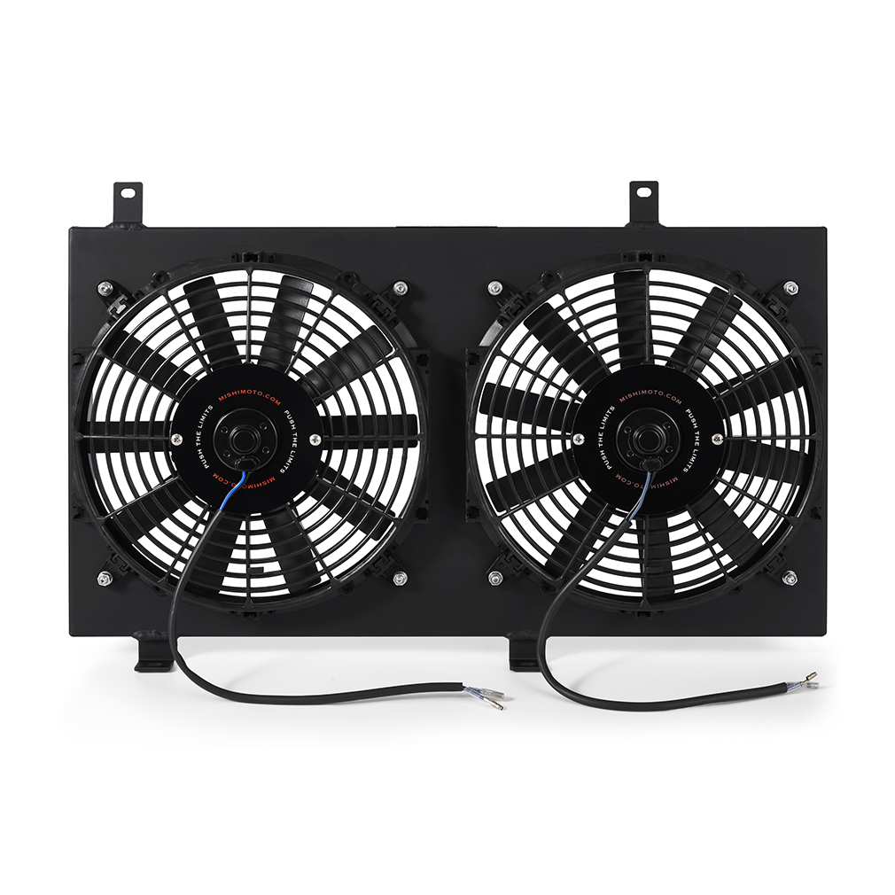 Mishimoto MMFS-RX8-04BK black aluminum fan shroud kit for 2004-2008 Mazda RX-8