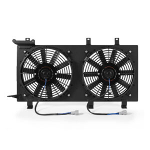 Mishimoto black powder-coated aluminum fan shroud for 2002-2007 Subaru WRX and STI