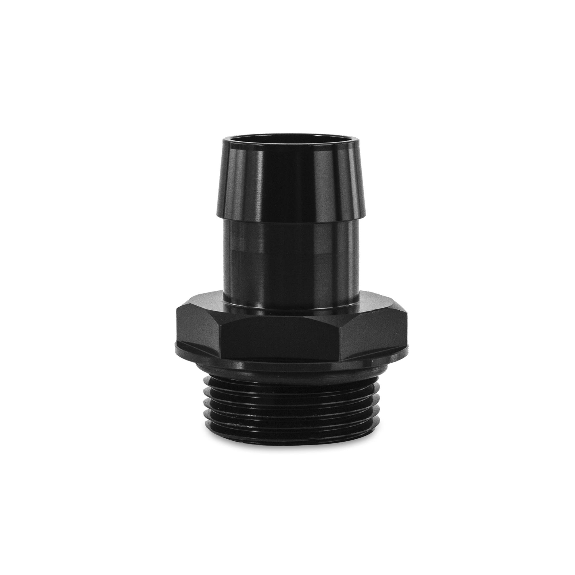 Mishimoto MMFT-16ORB-1BK black anodized -16 ORB to 1-in hose barb aluminum fitting