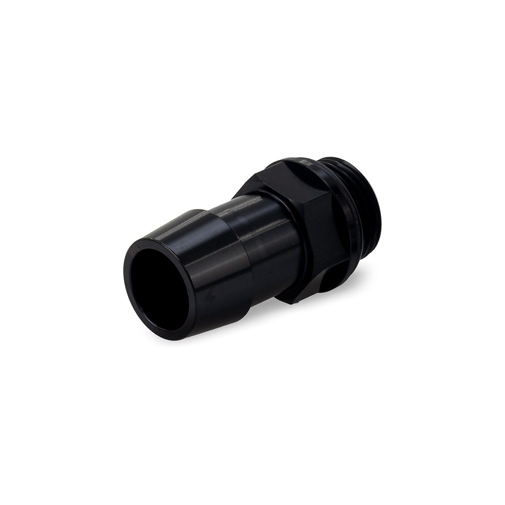 Two Mishimoto MMFT-M20-34BK fittings for use with the Universal Baffled Parallel Port Catch Can