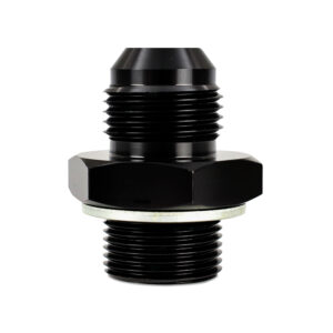 Mishimoto MMFT-M22-10 black anodized aluminum fitting adapting M22 X 1.5 to -10AN