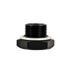 Mishimoto MMFT-M22-18NPT black anodized aluminum oil cooler fitting, M22x1.5 to 1/8 in NPT
