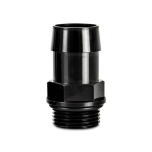 Mishimoto MMFT-M27-1BK black anodized M27x2.0 to 1-in hose barb aluminum fitting
