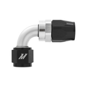 Mishimoto MMFT-SW-04-90 90-degree -4AN aluminum line fitting with black anodized finish
